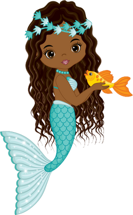 (198-06) African American Mermaid Goldfish