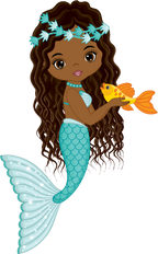 (198-06) African American Mermaid Goldfish