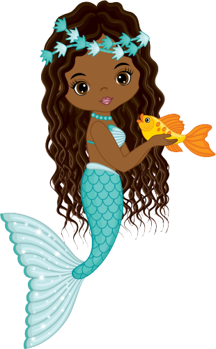 (198-06) African American Mermaid Goldfish