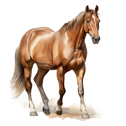 (s398-1-1G)  Watercolor Horse