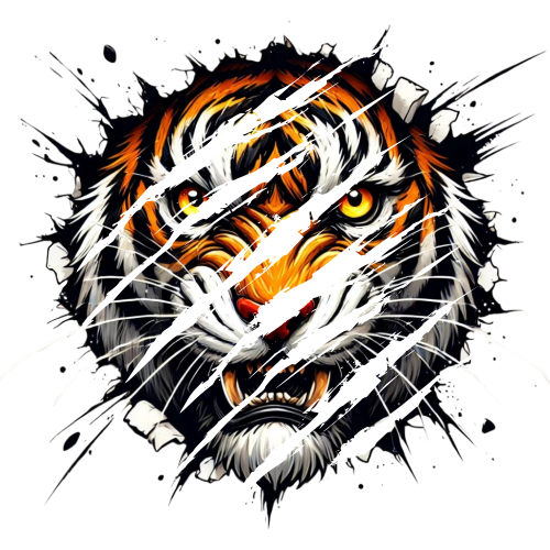 (355-01-K) Peeking Mascots Tiger