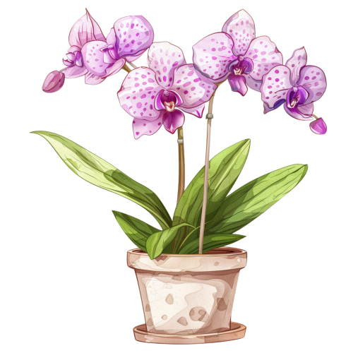 (125-03) Potted Orchids