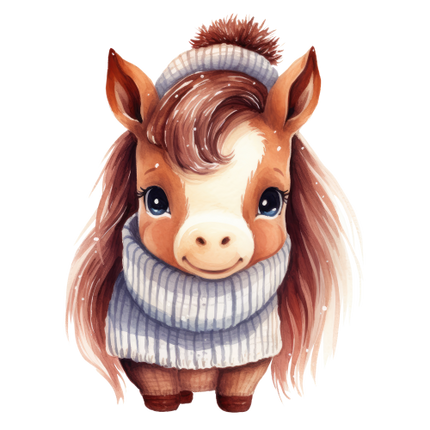 (s084-1T)  Winter Horse