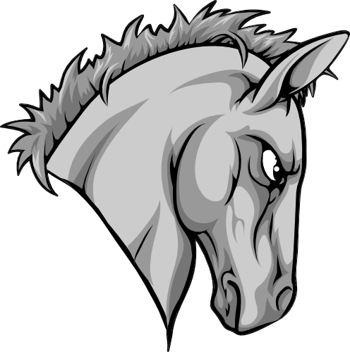 (145-1A-45) Horse Mustang Mascot