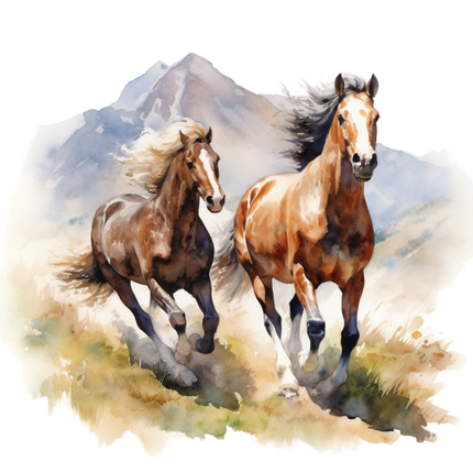 (s398-1-1S)  Watercolor Horse
