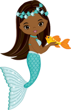 (198-06) African American Mermaid Goldfish