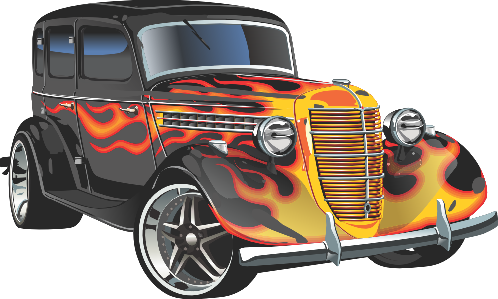 (106-2E) Hot Rod Car