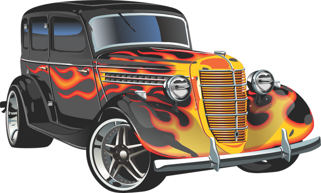 (106-2E) Hot Rod Car