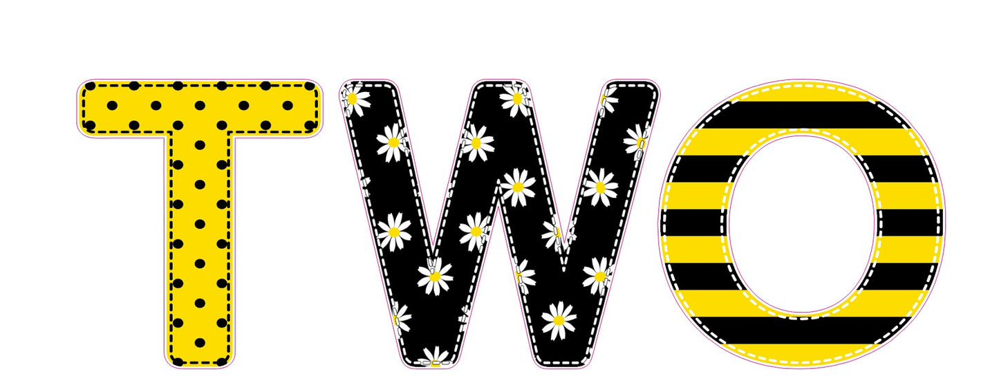 MLP-87 Bee Letters - TWO 2x6